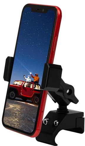 Nilkatss Verbesserte Handyhalterung aus Aluminiumlegierung für Jeep Wrangler 2018–2023 JL JLU 4xe & 2020–23 Gladiator JT, Wrangler Handyhalterung, passend für alle 11,9 cm bis 17,3 cm Smart-Geräte,