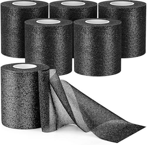 6 Rollen Pre Wrap Tape Athletic, 7,9 cm x 9,1 m (schwarz)
