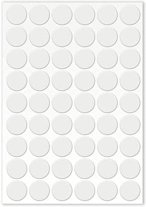 LICQIC Screw Hole Covers, Self Adhesive Caps Stick on Furniture Sticker Screw Hole, 54 Pcs 21 mm, White