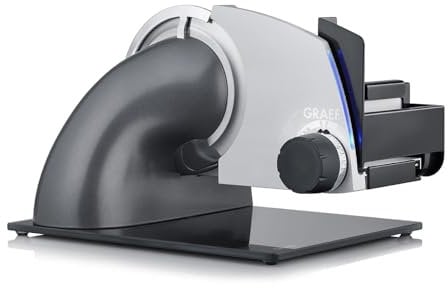 GRAEF Affettatrice universale SKS700 elettrica | affettatrice universale per la cucina | affettatrice per pane | affettatrice fine con inserto combinato PRO | grigio ghiaccio, S72016