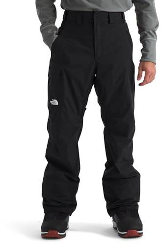 The North Face Men's Freedom Pant - Waterproof, Non-Insulated Snow Pants for Ski & Snowboard, Cargo Pockets, Ankle Gaiters, TNF Black-NPF, Large Long