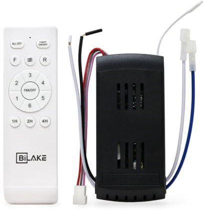 Mando Bilake para ventiladores con motor DC con aspas retráctiles y 6 velocidades