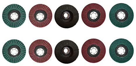 DYVWMRKX 10Pcs Scouring Pad Flap Polishing Wheel Grinding Wheel Scouring Pad Angle Grinder Polishing Wheel xiaolu