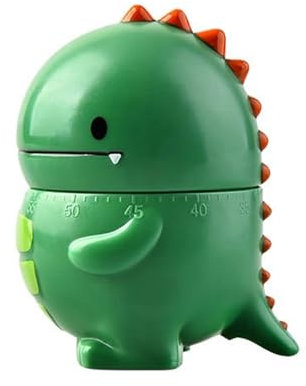 XANHOY Minuteur de cuisine mécanique en ABS - En forme de dinosaure - Vert - Convient pour un chronométrage précis