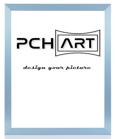 PCH[art] Bilderrahmen 'New Alaya - Organics' | Farbe: Blau pastel | Größe: 25x35 | eleganter Frame für Ihre Fotos und Motive