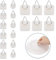 18Pcs Invisible Adhesive Plate Hanger, Self-Adhesive Picture Hangers, Plastic Adhesive Picture Hangers, Without Nails Frame Hangers Plate Holder, Picture Hangers Without Drilling for Bedroom Bathroom
