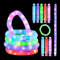 Relaxdays Leuchtstäbe, 15 LED Knicklichter, 3 Effekte, ausziehbare Blinkstäbe bis 63 cm, Partydeko, Kunststoff, bunt