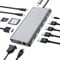 USB C HUB 12 en 1, Adaptateur de Station d'accueil avec HDMI 4K, VGA, RJ45 Ethernet, USB3.0, USB C 3.0&2.0, PD 100W, SD/TF & 3.5mm AUX, Compatible avec MacBook Pro & Autres Ordinateurs Portables