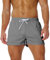 AIMPACT Sporthose Herren Kurz 3 Inch Mesh Basketball Shorts Herren Atmungsaktive Jogginghose Kurz Tennishose mit Taschen (Dunkelgrau-M)
