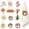 BOFUNX 12 Stücke Weihnachten Serviettenringe Gold Serviettenschnalle Metall Serviettenringe Schneeflocke Rentier Weihnachtsbaum Weihnachtsmann Schneemann Kranz Tischdeko Weihnachtsdeko Partydeko