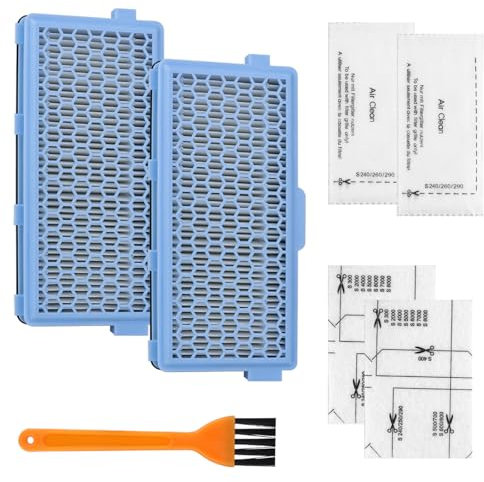 2PCS Staubsauger Filter kompatibel mit Miele, Staubsauger Filter Mit Filterbeutel Filterwatte Für Staubsauger für Miele SF-HA 50 SF-AP 50 S4 S5 S6 S8 Serie Complete C2 Complete C3 Compact C1