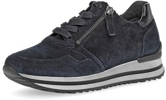 Gabor Damen Low-Top Sneaker, Frauen Halbschuhe,Komfortable Mehrweite (H),straßenschuhe,Strassenschuhe,Sportschuhe,Dark-Blue,39 EU / 6 UK