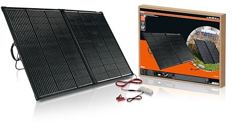 OSRAM BATTERYcharge SOLAR 200W, panel solar portátil para energía fuera de la red, mantenedor de batería, panel solar plegable con soporte integrado, protección contra sobrecarga.