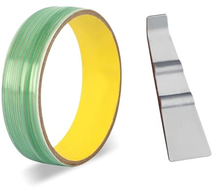 10M Messerloses Klebeband Knifeless Tape mit Bringen Sie einen Schaber Auto Vinylfolie Schneidelinie Messerloses Schneideband No-Cut Kratzerfrei Schneideband für Car Wrapping Vinylfolie Folienscheiden