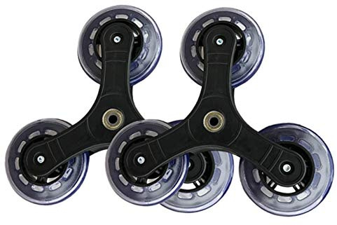 Carrello per la spesa a 3 ruote per salire le scale con ruote in gomma, carrello multiuso da 24,5 cm per un facile trasporto di generi alimentari e forniture, perfetto per anziani e acquirenti