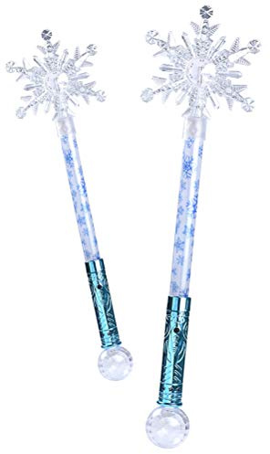 YUEHISY Leuchtender Zauberstab mit Umwandelbaren Lichteffekten für Prinzessinnen-Cosplay, Sicheres ABS-Material (White)