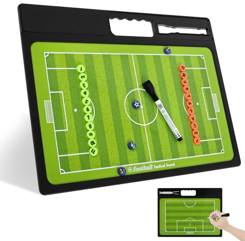 Deuson Taktiktafel Fußball,Taktikboard Basketball,Taktiktafel Handball mit Marker und Magnet,Basketball Board,Taktikmappe Fußball,für die Schulung und Spielanalyse(Taktiktafel Fußball)