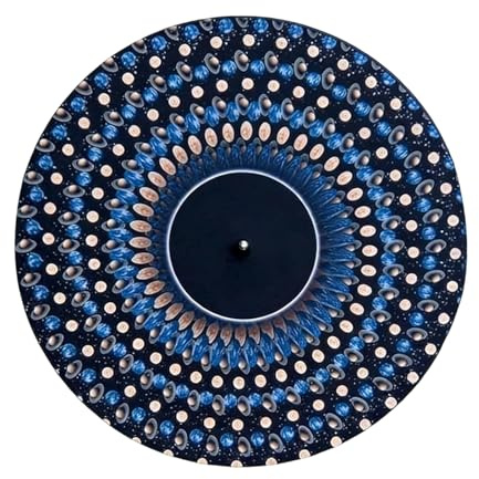 Matte für Plattenspieler – Display Pèr künstlerischer Plattenspieler, Plattenspieler aus Filz, zuverlässiger Schutz der Scheiben, Tappetino Per Girädischi | Animierter Zoetrope Pēr Le Aman, Black Hole