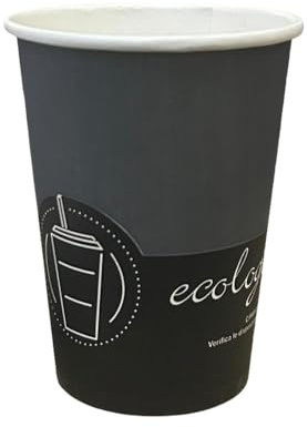 Generico 50/200/500 bicchieri da 350ml ecofriendly BICCHIERI carta PER BIRRA ACQUA COCKATIL BEVANDE USA e GETTA bicchieri ecologici (50 PEZZI DARK ECO)