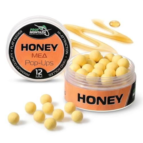 Generisch Pop-Ups Karpfen boilies Honey 12mm – Method Feeder Boilies, Angeln zubehör, 30g dose