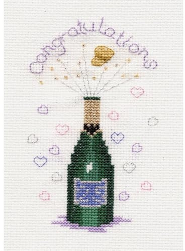 Bothy Threads Cross Stitch Kit - Greeting Card - Champagne