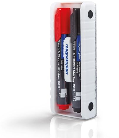 magnetoplan Tafellöscher mit 2 Boardmarkern, blau