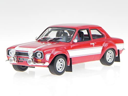 Ford Escort MK1 RS 2000 rot Streifen Modellauto 86066 Greenlight 1:43