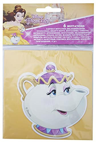 Procos Einladungskarte, 6er, Modern, Rot, Cartoon, Disney, Einladung