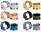 HuaCan Tunnel Set 6mm 8mm 10mm 12mm 14mm 16mm 18mm 20mm Flesh Tunnels Edelstahl Ohr Plug 6 Paare Bunte Farbe Double Flared Plugs Titanstahl Klassisch Expander Für Frauen Damen Herren 12 Stück