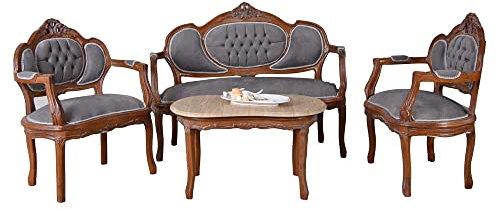 Sofagarnitur Sitzgruppe Barock Sofa Sessel Couchtisch Couchgarnitur cat499g19 Palazzo Exklusiv