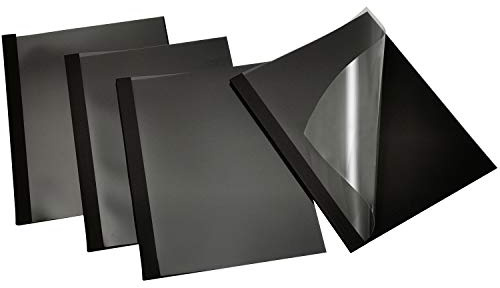 RAYSON TBC6-25-BK Thermal Binding Covers, 1/4 Inch, Black, Letter Size Holds 55 Sheets, 25 Pack