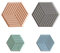 TZAMLI 4 Stück Kleiderhaken Wandhaken, Süßigkeitfarbe Haken Türhaken Garderobenhaken für Tür Wand Badezimmer Wohnzimmer Schrank (Hexagon, 4er Set)