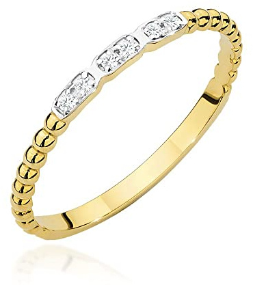 Damen Versprechen Ring Verlobungsring Antragsring 585 14k Gold natürlicher echt Diamant Brillanten