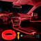 EL Wire Car LED Interior Strip Light, USB Neon Lights with 6mm Sewing Edge - 197 inches Glowing Electroluminescent (EL) Wire, Ambient Lighting Kit for Car Decorations (5M/16.5FT, Red)