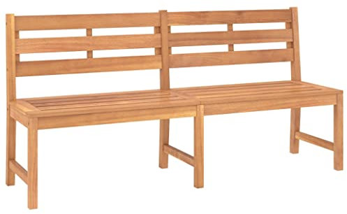 vidaXL Gartenbank 180 cm Massivholz Teak