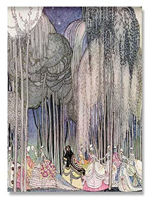 Kunstdruck Leinwand Kay Nielsen Poster Märchen Illustration Leinwand Malerei Kay Nielsen Drucke Abstrakte Wandkunst Ästhetisches Bild Kinder Zimmer Dekor 50x70cm Kein Rahmen
