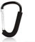 BeiLan D Shape Large Buggy Carabiner Hook,Pram Pushchair Stroller Clip,Shopping Accessories Bag Holder Hook,16cm(6.3) Black