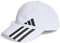 adidas Unisex 3-Stripes AEROREADY Baseball Cap, White / Black / Black, M