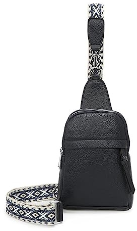 OBC Damen Bodybag Sling Tasche Rucksack Gürteltasche Crossbag Crossover Schultertasche Crossbody Brusttasche Umhängetasche Dunkelblau V2