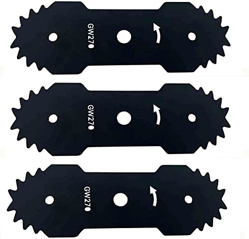 29182 Heat Treated Edger Blade Compatible with Greenworks 7.5-inch Replacement Lawn Edger 27032 (Pack of 3