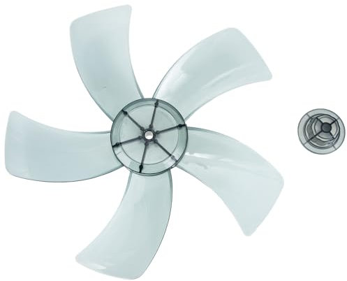 Garneck 1 Ensemble De Pales De Ventilateur En Plastique 5 Feuilles Lame De Ventilateur Universelle Lame De Ventilateur Sur Pied Pièce De Rechange De Ventilateur 12 Po Avec Écrou Couvercle