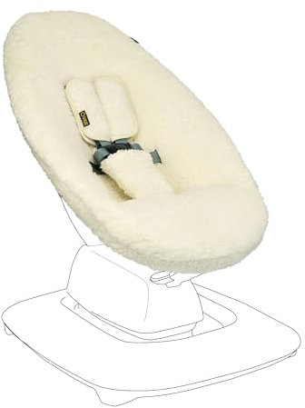 Ukje Liner Schwingbezug kompatibel mit 4moms MamaRoo 5, Multi-Motion Baby Schaukel, Baby Schaukelbezüge, Babywippenbezug, leicht zu installieren, handgefertigt in Europa (Taupe)