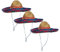 Schramm® 3 sombreros de paja de 44 cm de diámetro, sombrero de rafia mexicana, sombrero de paja hawaiana