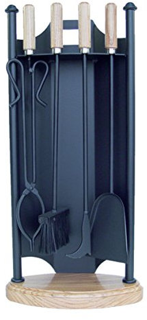 IMEX EL ZORRO, 12026-N - JUEGO CHIMENEA OVALADO 4 PIEZAS (NEGRO)