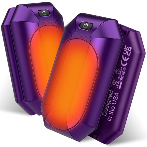 2 Stück Handwärmer wiederaufladbar, elektrischer Handwärmer, wiederverwendbar, USB-Handwärmer, Outdoor/Indoor/Golf/Camping/Jagd/Schmerzlinderung/Uhr Fußball/Baseball/warme Geschenke für Männer Frauen