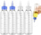 ASTER 4 Stück 110 ml Quetschflasche, Transparent Haar Auftrageflasch, Kunststoff Haaröl Applikator Flasche mit Verhältnis-Skala Aufschraubbarer Spitzenkappe für Haare, Öl, Sauce