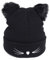 SKHAOVS Invernale con Orecchie di Gatto,Cappello di Lana Ricamato, Cappello Freddo, Cappello Caldo Autunno e Inverno Carino Invernali Cappelli per Sport all'Aria Aperta Corsa Sci(Nero)