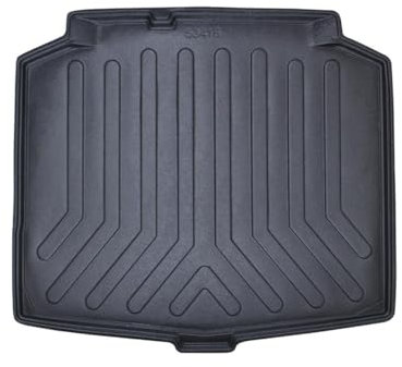 Rizline Passgenau 3D Kofferraumwanne Kompatibel mit Skoda ENYAQ seit 2020 Kofferraummatte Schutzmatte Auto Zubehör Antirutschmatte Kantenschutz TPE Gummi Dauerhaft Schwarz
