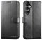 LENSUN Echtleder Hülle für Samsung Galaxy A35, Handyhülle [Echtes Leder][Kartenfach][RFID Blocker] Handytasche Lederhülle Flip Cover für Samsung Galaxy A35 5G - Schwarz
