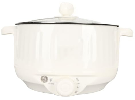 Tragbarer Elektrischer Kochtopf mit 800 W, 2 L, Antihaftbeschichtung, Hot Pot aus Edelstahl, Elektrischer Hot Pot mit Abnehmbarem Kabel, Dampfgarer (-3113230374411)